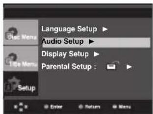 SAMSUNG DVD-P290K - Setting Up the Audio Options - 1