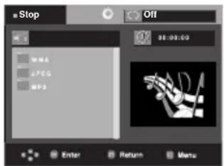 SAMSUNG DVD-P290K - Clips Menu for MP3/WMA/ JPEG/ CD Audio - 1