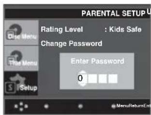 SAMSUNG DVD-P290K - Setting Up the Rating Level - 7