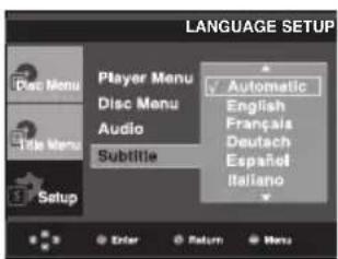 SAMSUNG DVD-P290K - Using the Subtitle Language - 1
