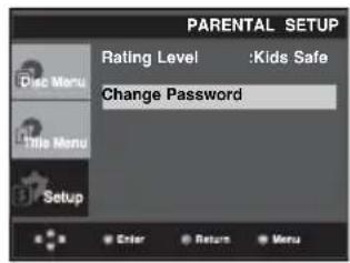 SAMSUNG DVD-P290K - Setting Up the Rating Level - 6
