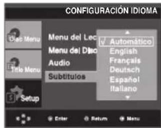 SAMSUNG DVD-P290K - Utilización del idioma de los subtítulos - 1