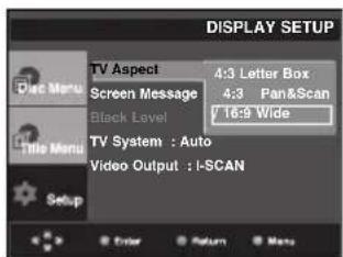SAMSUNG DVD-P290K - Setting Up the Display Options - 2