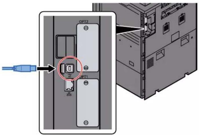 KYOCERA TASKalfa 7002i - Raccorder le câble à la machine. - 2