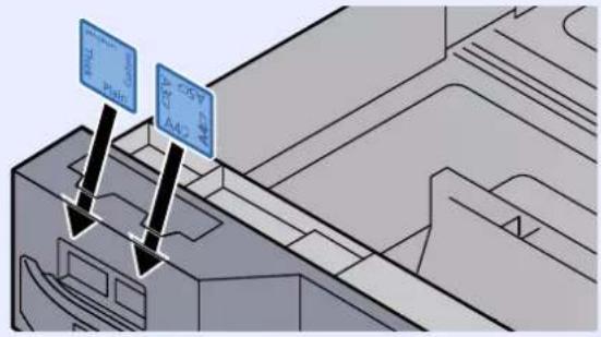 KYOCERA TASKalfa 7002i - Pour les magasins 1 et 2, insérer une feuille du format et type de papier requis, comme indiqué sur l'illustration. - 2