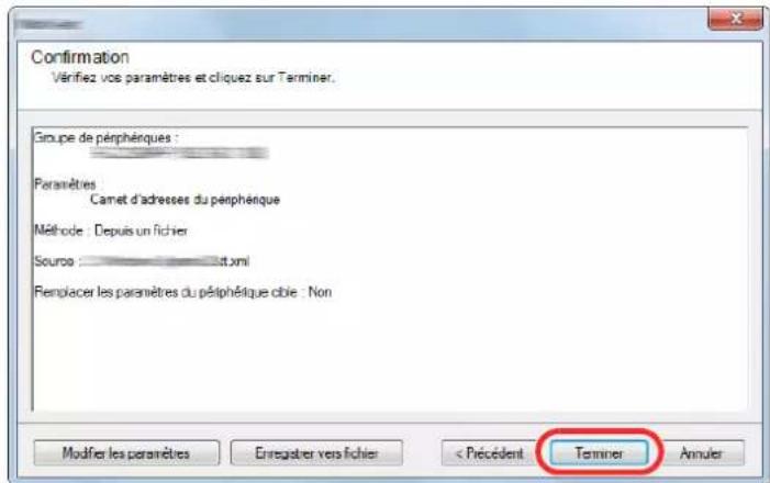 KYOCERA TASKalfa 7002i - Inscription des données du carnet d'adresses sur la machine - 7