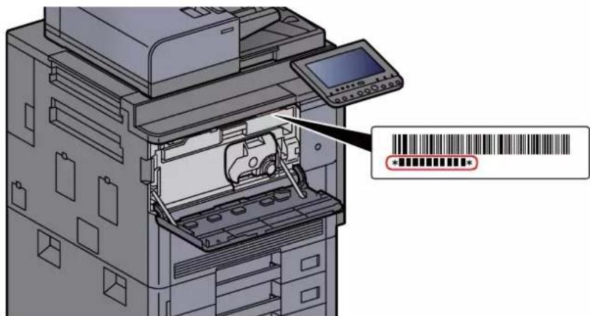 KYOCERA TASKalfa 7002i - Vérification du numéro de série de l'équipement - 1