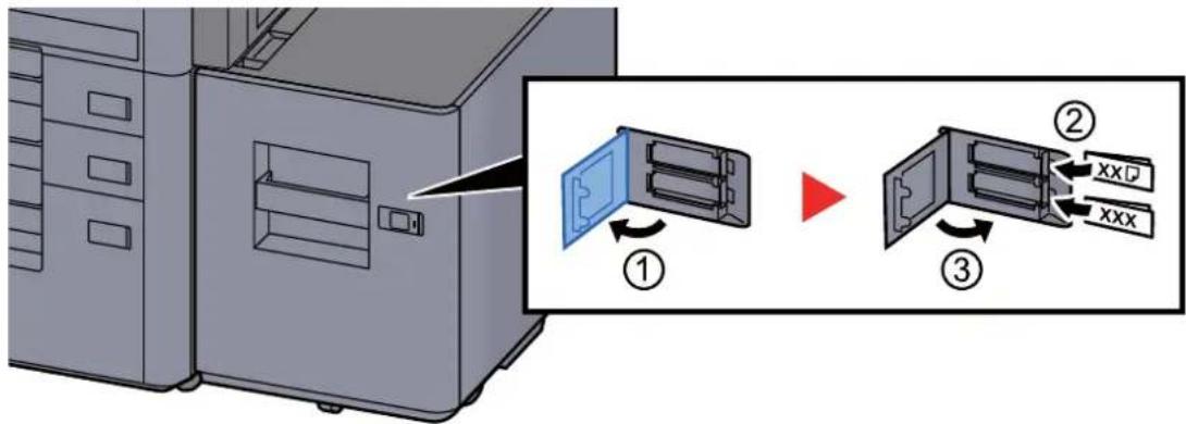 KYOCERA TASKalfa 8002i - Introduire l'indication sur la feuille de sorte qu'elle corresponde au format et au type de papier à placer - 1