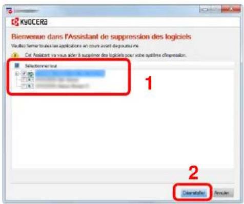 KYOCERA TASKalfa 8002i - Désinstaller le logiciel. - 1