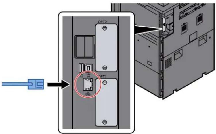 KYOCERA TASKalfa 8002i - Raccorder le câble à la machine. - 2