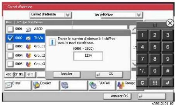 KYOCERA TASKalfa 8002i - Exemple : Recherche d'un numéro d'adresse - 3
