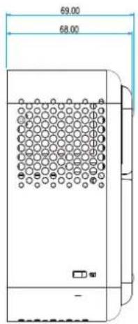 OPTOMA ML1080 - Dimensions du projecteur et installation au plafond - 3