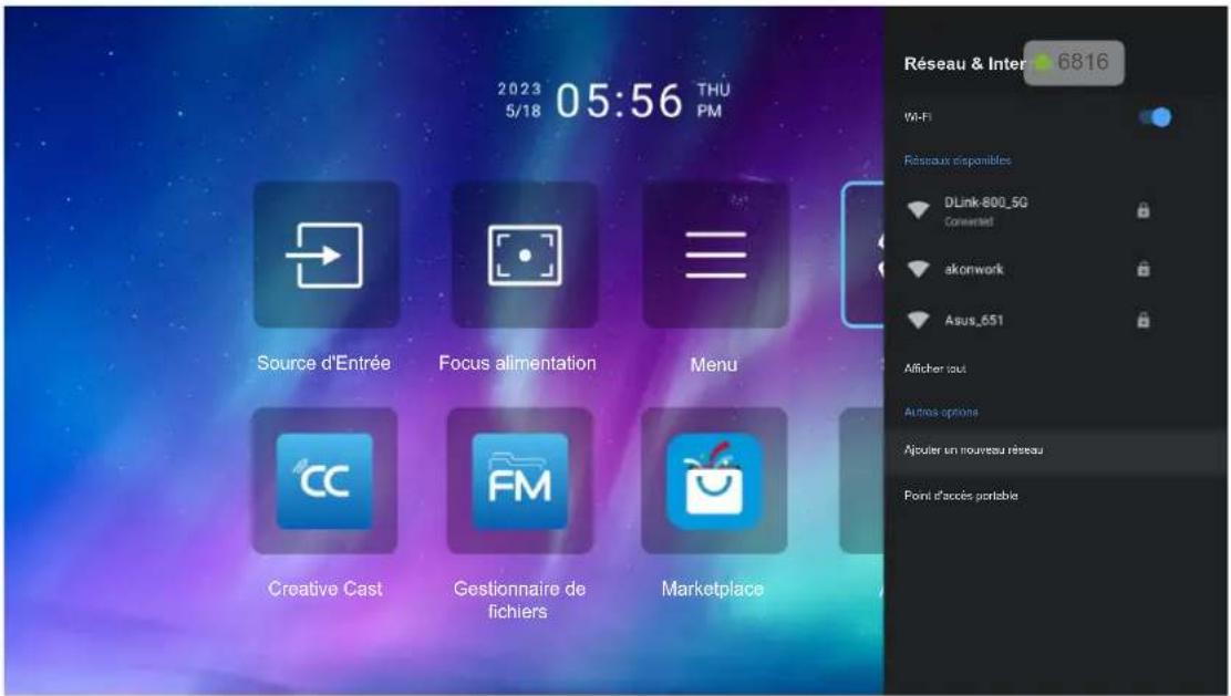OPTOMA ML1080 - Menu Réseau & Internet - 1