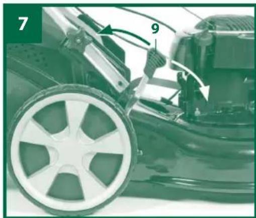 Gardenline GLBM 46 - Einstellen der Schnitthöhe - 1