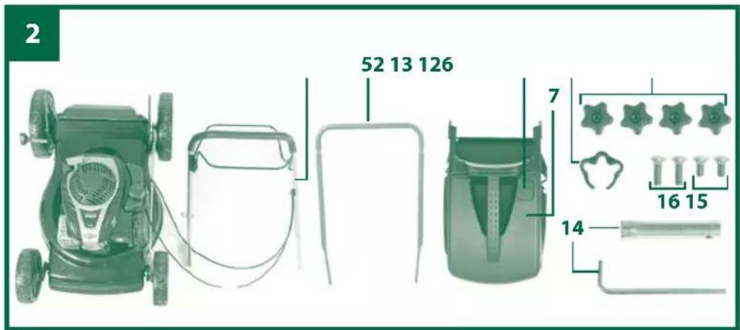 Gardenline GLBM 46 - Voir illustration 2 : - 2