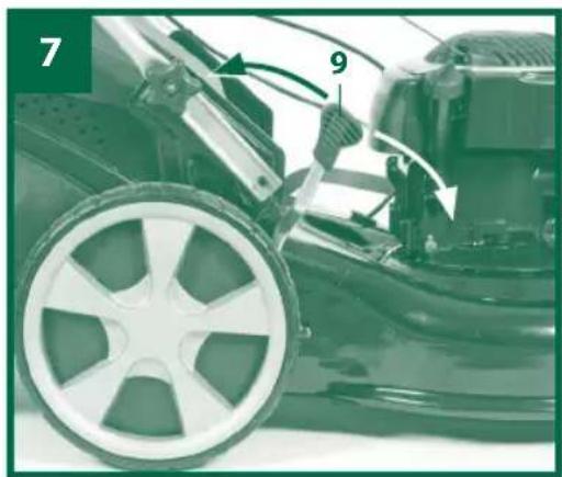 Gardenline GLBM 46 - Nastavitev višine reza - 1