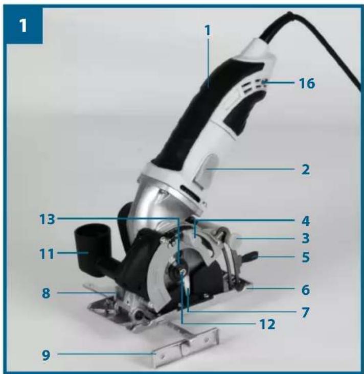 Workzone WZHK 860 L - Description de l'appareil 3 - 1