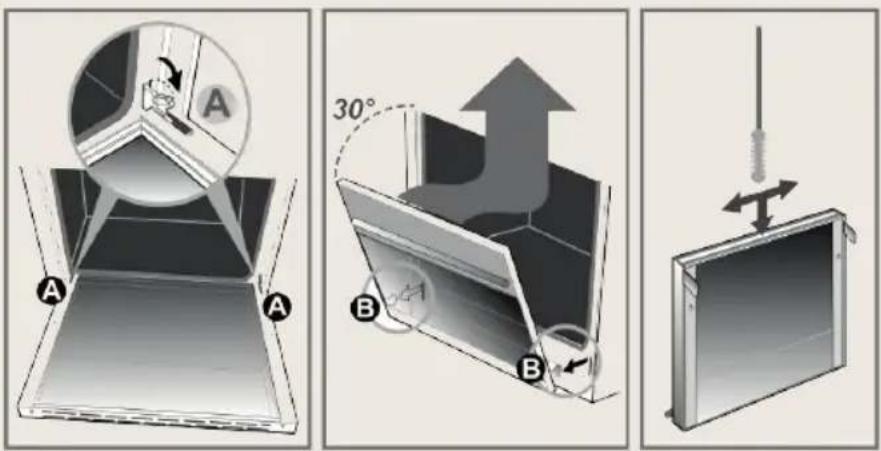 BORETTI CRI915MAT - Verwijderen van de ovendeur - 1