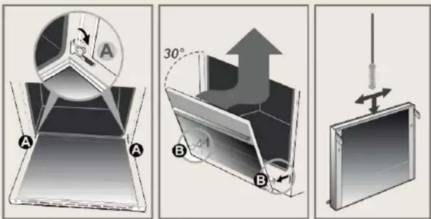 BORETTI CRG916MAT - Removing the oven door - 1