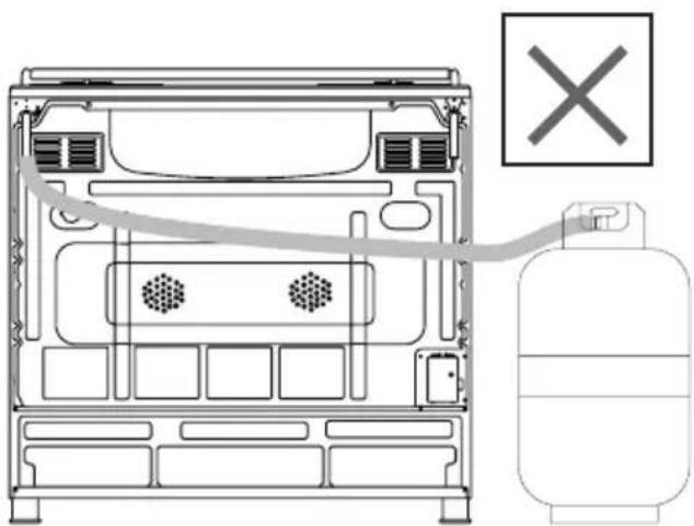 DE DIETRICH DCM1991X - Gas hose passage way - 2