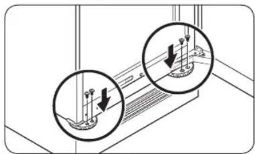 SAMSUNG BRZ22720EWW - Pour ajuster la hauteur côté droit : - 1