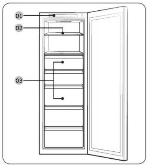 SAMSUNG BRZ22710EWW - Overzicht van de koelkast - 1