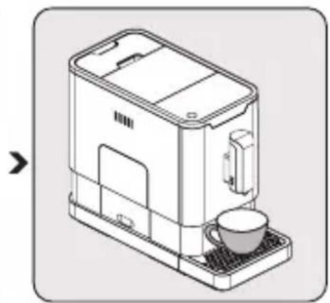 GRUNDIG CEG 3190 B - Plnenie zásobníka kávových zín - 6