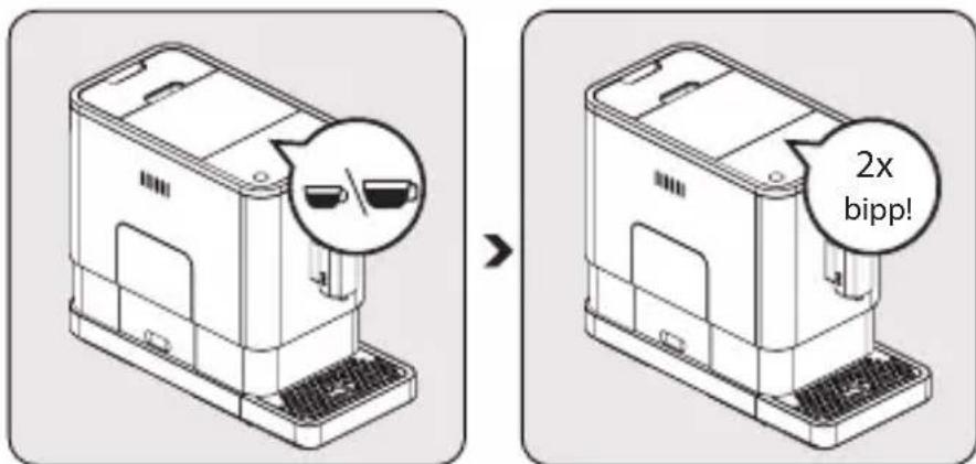 GRUNDIG CEG 3190 B - Ajuste del volumen de su café/agua caliente - 1
