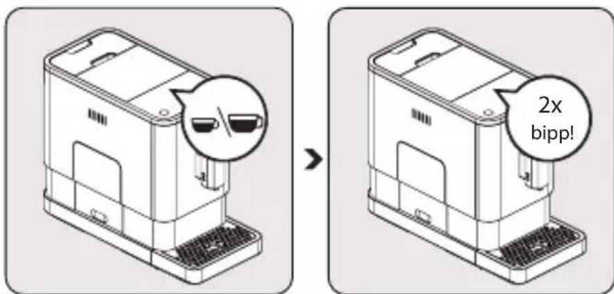 GRUNDIG CEG 3190 B - Regolare il volume del caffè/dell'acqua calda - 1