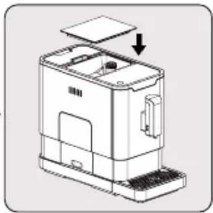 GRUNDIG CEG 3190 B - Remplissage du réservoir à grains de café - 7