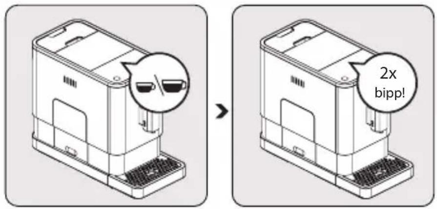 GRUNDIG CEG 3190 B - De hoeveelheid koffie/heet water afstellen - 1