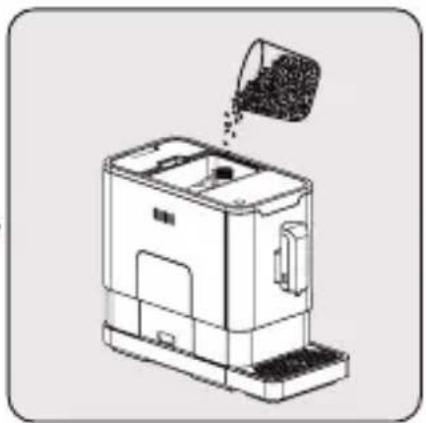 GRUNDIG CEG 3190 B - Umplerea recipientului pentru boabe - 4
