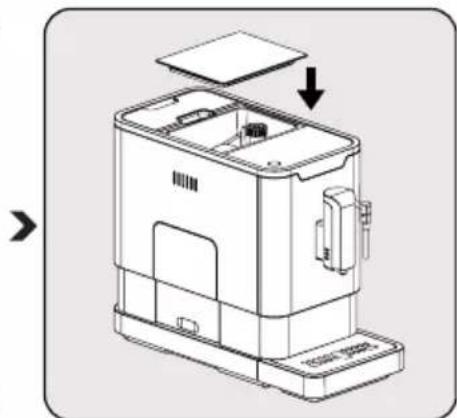 GRUNDIG CEG 3192 B - Remplir le conteneur de grains de café - 4