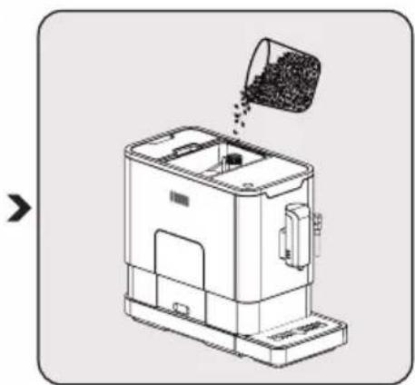 GRUNDIG CEG 3192 B - Filling the bean container - 3