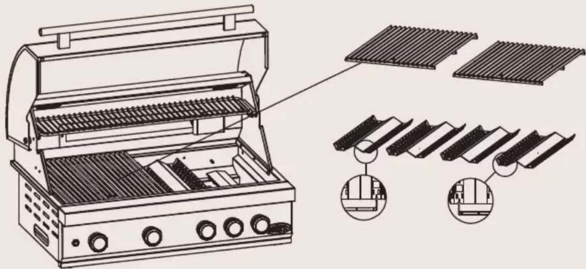 BORETTI Imperatore Nero BI - Schritt 1 – Montage der Grillroste und Flammenbändiger - 1