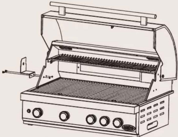 BORETTI Imperatore Nero BI - Trinn 3 – Montering av rotisseribraketten - 1