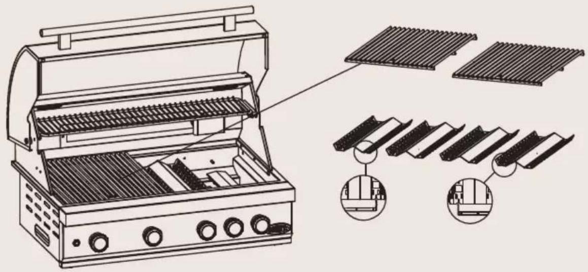 BORETTI Imperatore Nero BI - Steg 1 – Montera grillarna och flamdämparna - 1