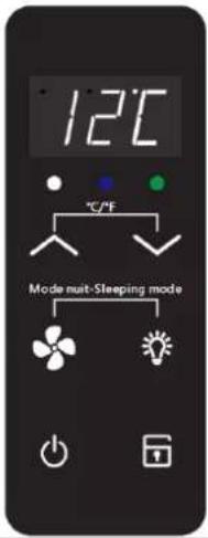 12°C °C/F Mode nuit-Sleeping mode