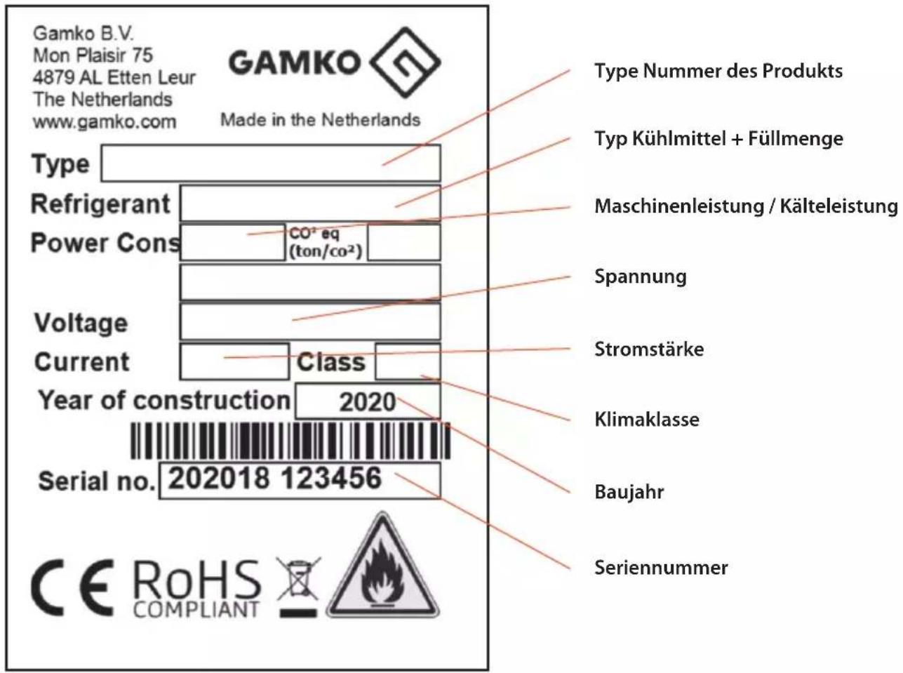 Gamko Maxiglass LG3/150L - Typenschild - 1