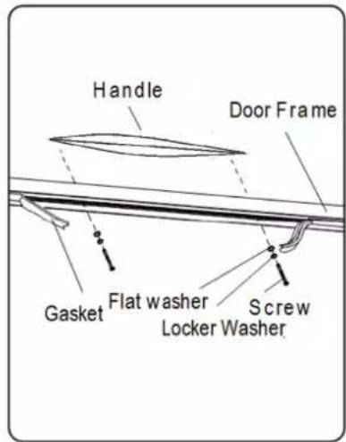 Handle Door Frame Gasket Flat washer Screw Locker Washer