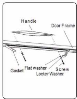 Handle Door Frame Gasket Flat washer Screw Locker Washer