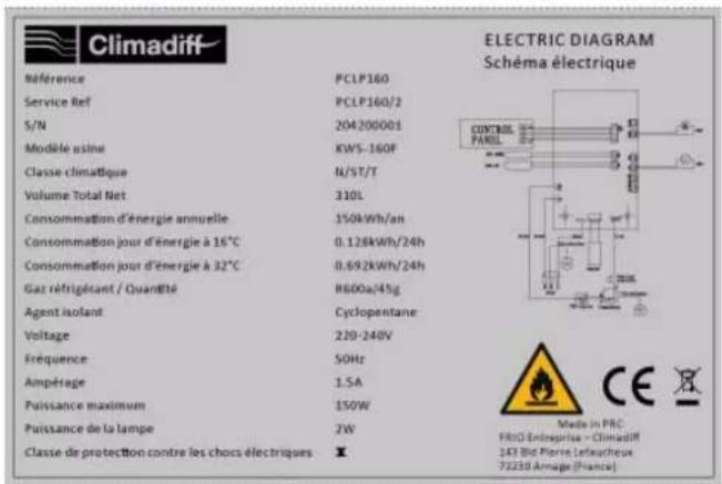 CLIMADIFF CPF100B1 - CARACTERÍSTICAS TÉCNICAS - 1