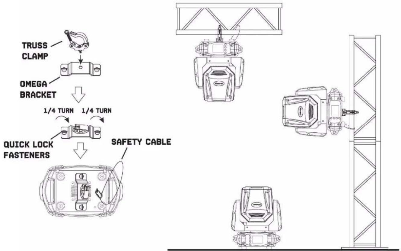 BeamZ Cobra 100R - FIXATION - 1
