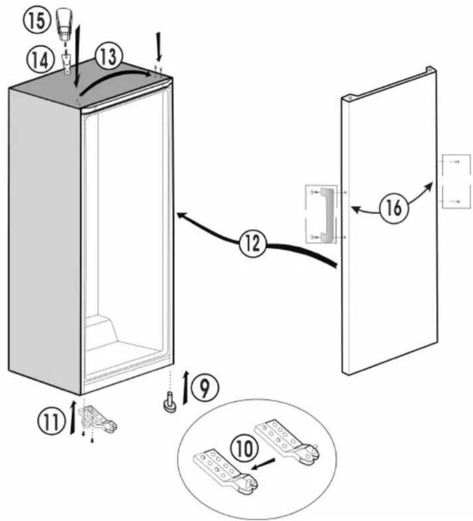 BEKO RSSA315K41WN - Byte av dörrar - 2