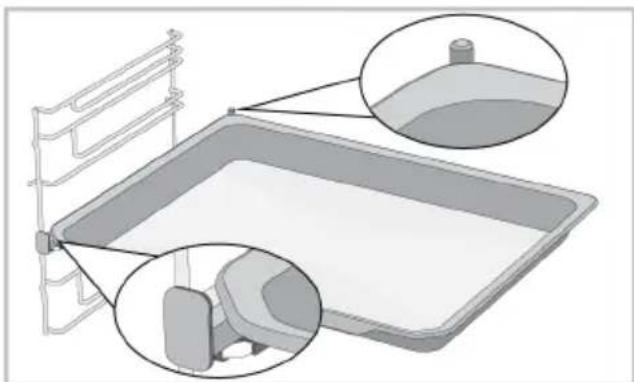 BEKO BBIMA13302BMPE - Proper placement of the wire grill and tray on the telescopic rails-On models with wire shelves and telescopic models - 2