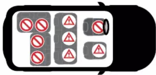Axkid Movekid - Tilladt og ikke-tilladt placering af Axfid MOVEKID-autostolen - 1