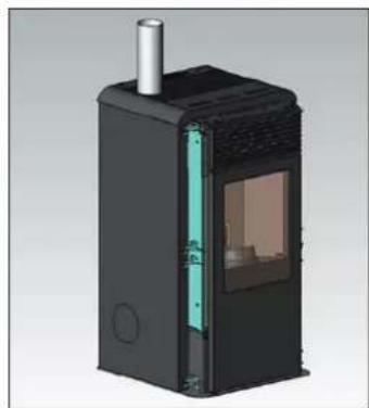 EDILKAMIN IDROPOINT - TOP SMOKE OUTPUT CONNECTION - 2