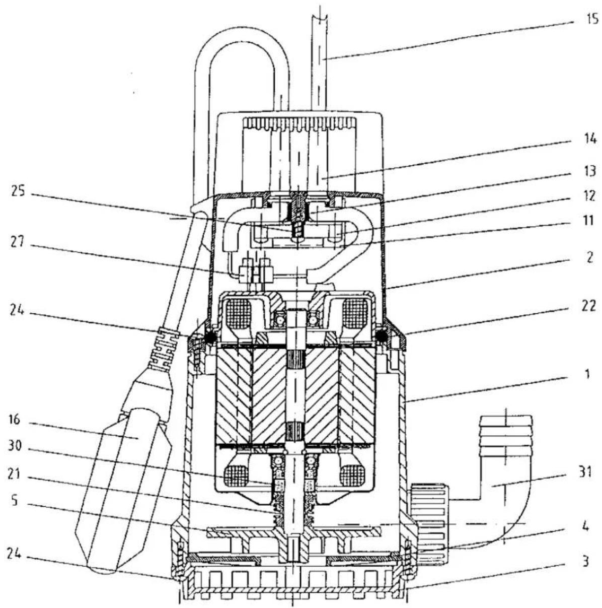 Zehnder Pumpen S-ZPK 30 KS - Sectional drawing and spare parts list ZPK 30 A / ZPK 35 A - 1