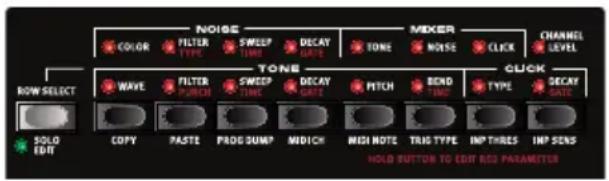 Nord Drum 3P - Touches de paramètre - 1