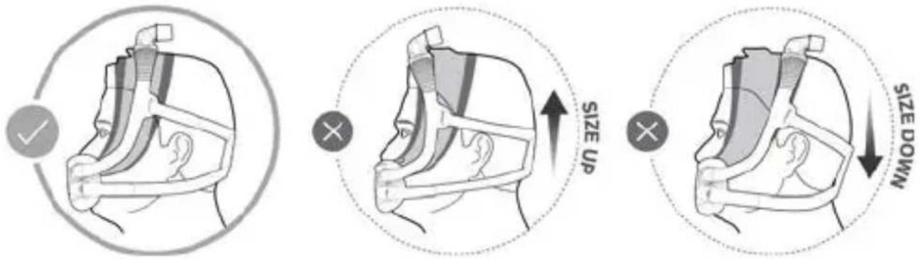 ResMed AirFit F30i - Selezione della misura della maschera - 1